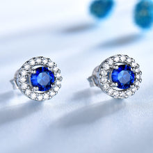 Load image into Gallery viewer, Sapphire Stud Earrings