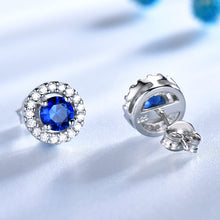 Load image into Gallery viewer, Sapphire Stud Earrings